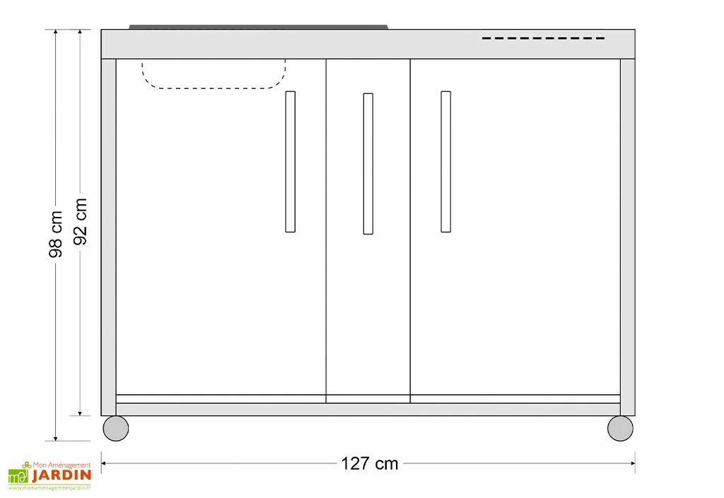 Cuisine Extérieure Avec Réfrigérateur Et évier – MO 120 A 7 Cuisine Extérieure Avec Réfrigérateur Et évier – MO 120 A – Image 5