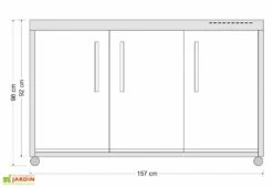 Cuisine Extérieure Avec Réfrigérateur Et Plaque à Induction – MO 150 -MON AMENAGEMENT JARDIN Soldes dimensions cuisine exterieure stengel 150 frigo plaques