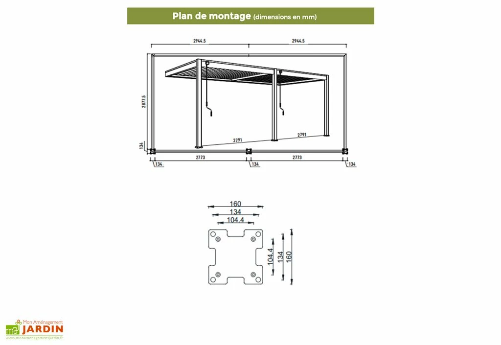 Pergola Bioclimatique Ombréa En Aluminium 3 X 6 M Adossée - Blanche 6 Pergola Bioclimatique Ombréa En Aluminium 3 X 6 M Adossée - Blanche – Image 4