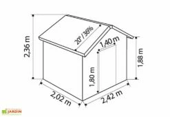 Grosfillex Abri De Jardin PVC Utility 4,9 -MON AMENAGEMENT JARDIN Soldes dimensions utility49 3d
