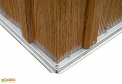 Abri De Jardin En Acier Galvanisé Imitation Bois 4 M² -MON AMENAGEMENT JARDIN Soldes embase abri jardin acier galvanise imitation bois 4m