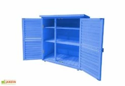 Ensemble De Meubles De Jardin En Bois Lasuré Bleu (4 Pièces) -MON AMENAGEMENT JARDIN Soldes ensemble meubles jardin bois lasure bleu 4 pieces 3