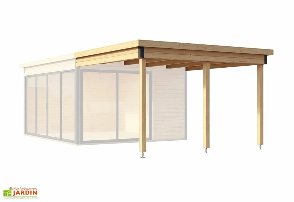 Extension De Toit En Bois D’épicéa Brut Pour Domeo 3 Et 4 - 9,6 M² 3 Extension De Toit En Bois D’épicéa Brut Pour Domeo 3 Et 4 - 9,6 M²
