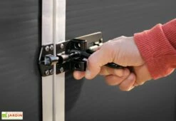 Abri De Jardin En Aluminium Et Polycarbonate 227 Cm – Rubicon Anthracite -MON AMENAGEMENT JARDIN Soldes fermeture porte abri jardin rubicon canopia palram