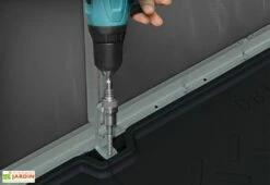 Abri De Jardin En Aluminium Et Polycarbonate 227 Cm – Rubicon Anthracite -MON AMENAGEMENT JARDIN Soldes fixation plancher abri jardin rubicon canopia palram