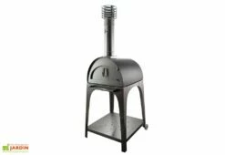 Four à Bois Extérieur En Inox Perla 66 X 68 Cm + Chariot