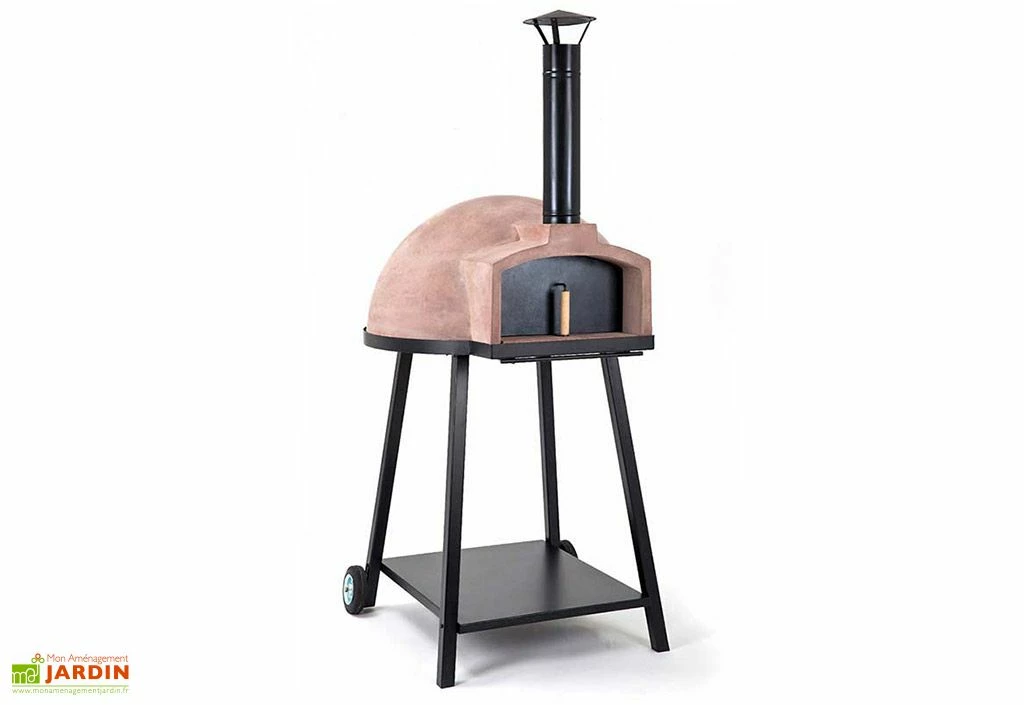 Four à Bois Extérieur Four à Pizza Pietra + Chariot 5 Four à Bois Extérieur Four à Pizza Pietra + Chariot – Image 3