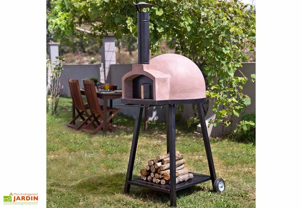 Four à Bois Extérieur Four à Pizza Pietra + Chariot 4 Four à Bois Extérieur Four à Pizza Pietra + Chariot – Image 2