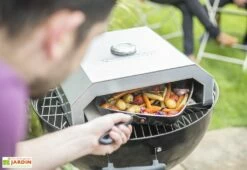 Four à Pizza Pour Barbecue Gaz Et Charbon De Bois En Acier 35 X 40 Cm -MON AMENAGEMENT JARDIN Soldes four pizza barbecue gaz chabron bois acier la hacienda 5
