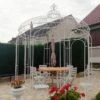 Gloriette En Fer Forgé - Fleurdelisée ∅ 3,00 M -MON AMENAGEMENT JARDIN Soldes gloriette fer forge blanc terrasse
