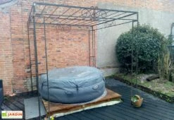 Gloriette En Fer Forgé Carrée – Toit Plat 2,40 M