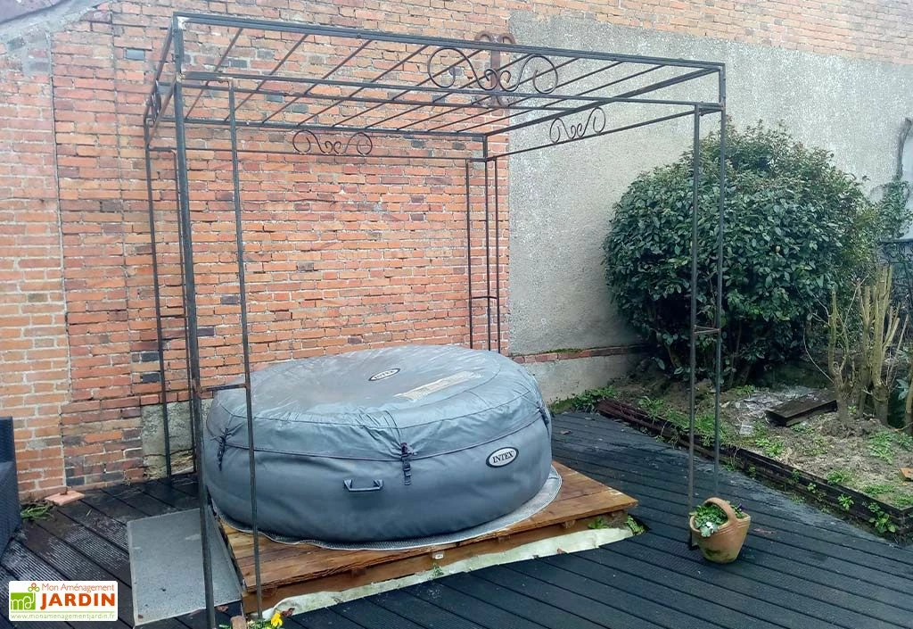 Gloriette En Fer Forgé Carrée – Toit Plat 2,40 M 3 Gloriette En Fer Forgé Carrée – Toit Plat 2,40 M