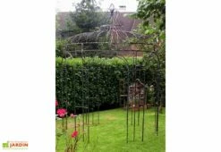 Gloriette En Fer Forgé - Fleurdelisée ∅ 2,40 M -MON AMENAGEMENT JARDIN Soldes gloriette ronde fer forge brut godart ferronnerie