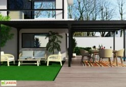 Pergola Bioclimatique Lames Orientables En Aluminium 32,63 M² 12 Pergola Bioclimatique Lames Orientables En Aluminium 32,63 M² -MON AMENAGEMENT JARDIN Soldes grande pergola bioclimatique aluminium habrita