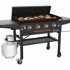 Plancha à Gaz 4 Brûleurs 60 KW Blackstone 36’’ + Couvercle -MON AMENAGEMENT JARDIN Soldes grande plancha gaz sur chariot