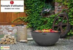 Grille De Cuisson Ronde En Acier Brut Pour Braséro Premium -MON AMENAGEMENT JARDIN Soldes grille cuisson ronde acier galvanise brasero premium cookking 2 1