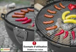 Grille De Cuisson Ronde En Acier Brut Pour Braséro Premium -MON AMENAGEMENT JARDIN Soldes grille cuisson ronde acier galvanise brasero premium cookking 3 1
