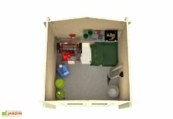 Abri De Jardin En Bois D’épicéa FSC – 180 X 180 X 214 Cm -MON AMENAGEMENT JARDIN Soldes interieur abri de jardin bois