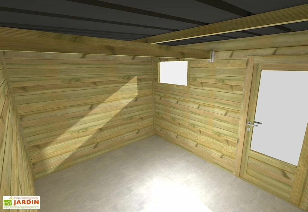 Abri De Jardin En Bois De Pin Traité Et Toiture Bac Acier – 8,3 M² 6 Abri De Jardin En Bois De Pin Traité Et Toiture Bac Acier – 8,3 M² – Image 4