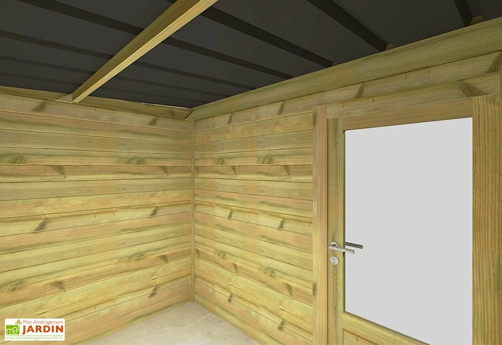 Abri De Jardin En Bois De Pin Traité Et Toiture Bac Acier – 6,7 M² 5 Abri De Jardin En Bois De Pin Traité Et Toiture Bac Acier – 6,7 M² – Image 3