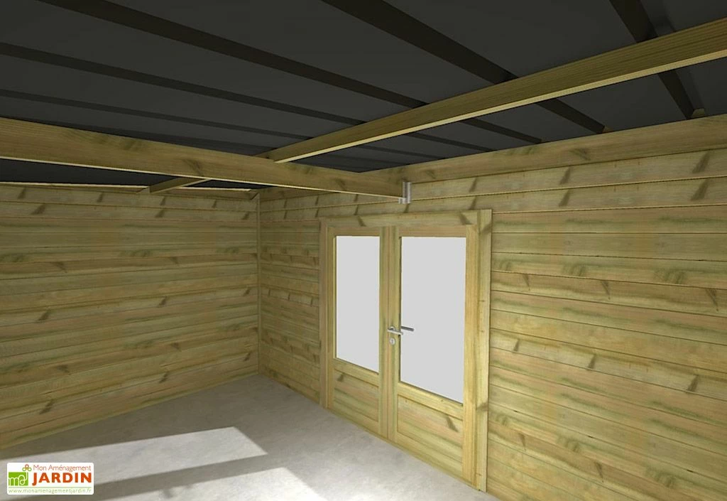 Abri De Jardin En Bois De Pin Traité Et Toiture Bac Acier – 10,5 M² 5 Abri De Jardin En Bois De Pin Traité Et Toiture Bac Acier – 10,5 M² – Image 3