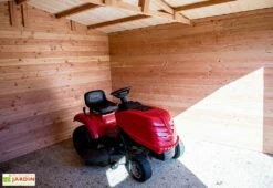 Abri De Jardin En Bois Douglas 28 Mm – 15,28 M² : 4,01 X 3,81 M -MON AMENAGEMENT JARDIN Soldes interieure cabane jardin bois douglas 28mm 15m2 dommar habrita