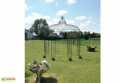 Gloriette En Fer Forgé - Fleurdelisée ∅ 3,00 M -MON AMENAGEMENT JARDIN Soldes kiosque fer forge fleurdelisee 3m godart