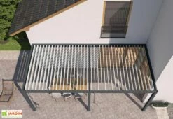 Pergola Bioclimatique Ombréa En Aluminium 3 X 6 M Adossée - Anthracite 12 Pergola Bioclimatique Ombréa En Aluminium 3 X 6 M Adossée - Anthracite -MON AMENAGEMENT JARDIN Soldes lames blanches pergola bioclimatique adossee 3x6m ombrea 15 729339