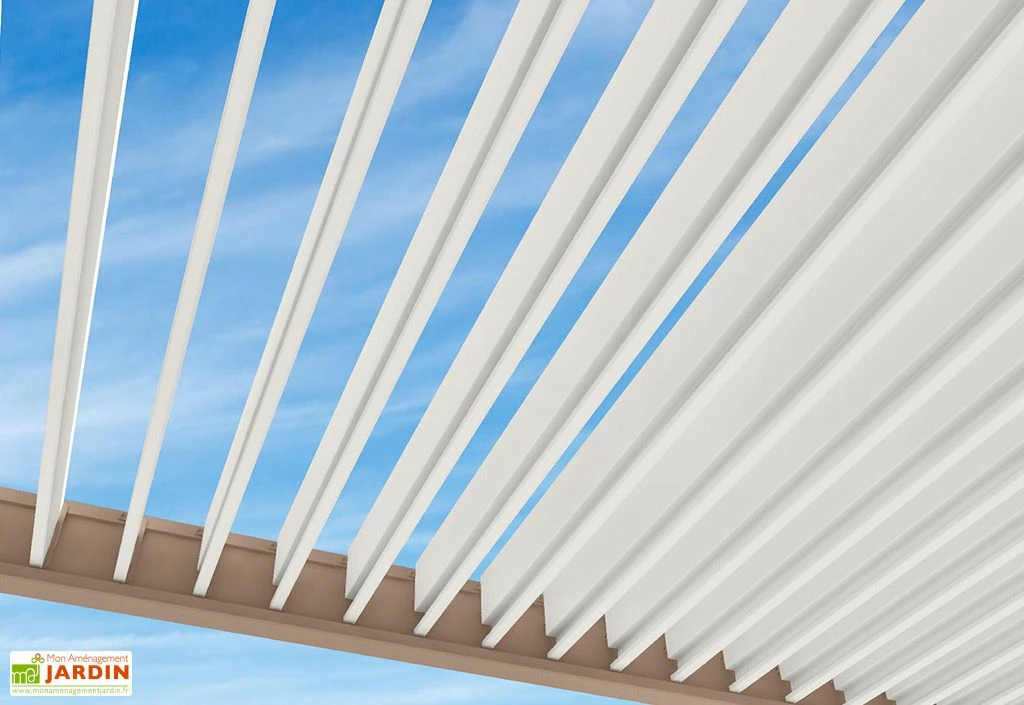 Pergola Bioclimatique Ombréa En Aluminium 3 X 4 M Autoportée - Beige Agathe 7 Pergola Bioclimatique Ombréa En Aluminium 3 X 4 M Autoportée - Beige Agathe – Image 5