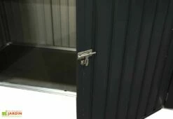 Cache-Poubelle Double En Acier 100 X 172 X 131 Cm -MON AMENAGEMENT JARDIN Soldes loquet porte abri poubelle double acier anthracite