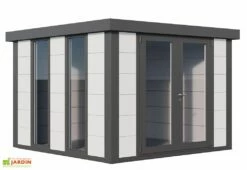 Abri De Jardin En Acier Galvanisé Double Porte Luminato - 8,8 M² -MON AMENAGEMENT JARDIN Soldes luminato 3030 blanc