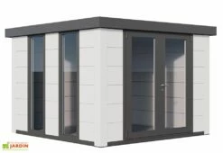 Abri De Jardin En Acier Galvanisé Double Porte Luminato - 8,8 M² -MON AMENAGEMENT JARDIN Soldes luminato 3030 blanc blanc