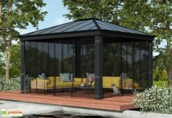 Moustiquaires En Polyester Pour Pergola Dallas Palram – Lot De 4 -MON AMENAGEMENT JARDIN Soldes moustiquaires pergola dallas palram 4