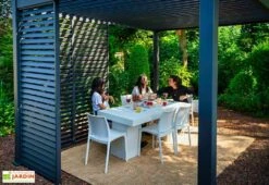 Panneau Brise-vue En Aluminium Pour Pergola Ombréa 1 M -MON AMENAGEMENT JARDIN Soldes panneau brise jardin vue gris anth