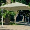 Hevea Parasol Déporté En Aluminium Avec Toile En Polyester Beige Derby – 4 X 3 M -MON AMENAGEMENT JARDIN Soldes parasol de jardin pliable alu polyester