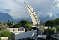 Parasol Déporté 250 Cm - Spectra Incliné Toile Solidum -MON AMENAGEMENT JARDIN Soldes parasol deporte spectra carre 250cm umbrosa 1 1