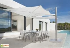 Parasol Déporté 250 Cm - Spectra Duo Toile Sunbrella -MON AMENAGEMENT JARDIN Soldes parasol deporte spectra duo 250cm umbrosa 1 1