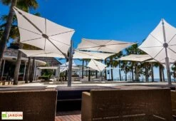 Parasol Déporté 250 Cm - Spectra Multi Toile Sunbrella -MON AMENAGEMENT JARDIN Soldes parasol deporte spectra multi 250cm umbrosa 1 1