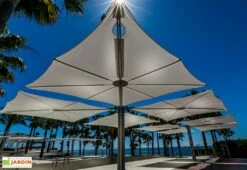 Parasol Déporté 250 Cm - Spectra Multi Toile Sunbrella -MON AMENAGEMENT JARDIN Soldes parasol deporte spectra multi 250cm umbrosa 1