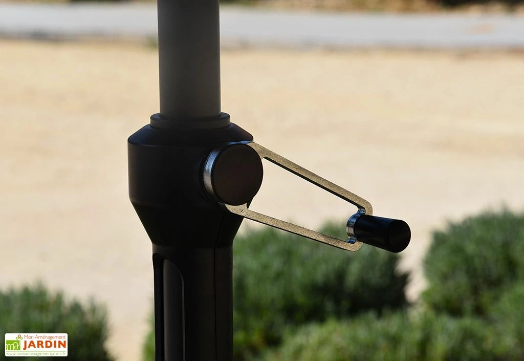 Parasol Droit 3 M Aluminium Toile Avec Aération – Canopy Gris 6 Parasol Droit 3 M Aluminium Toile Avec Aération – Canopy Gris – Image 4