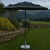 Parasol Droit 3 M Aluminium Toile Avec Aération – Canopy Gris -MON AMENAGEMENT JARDIN Soldes parasol droit aluminium toile aeration canopy gris 3m 4