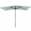 Parasol Droit En Bois Et Polyester Beausoleil Oléron 2 X 3 M Gris -MON AMENAGEMENT JARDIN Soldes parasol droit bois polyester beausoleil oleron 2x3m gris
