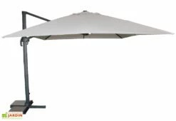 Parasol Déporté En Aluminium Et Polyester Gris 4x3m Sevilla