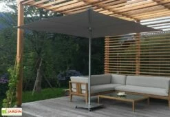 Parasol Carré En Aluminium 300 Cm - Infina Toile Solidum -MON AMENAGEMENT JARDIN Soldes parasol infina carre 300cm umbrosa 3