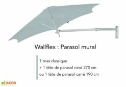 Bras Classique En Aluminium Pour Parasol Paraflex - 1,85 M -MON AMENAGEMENT JARDIN Soldes parasol mural bras classique umbrosa