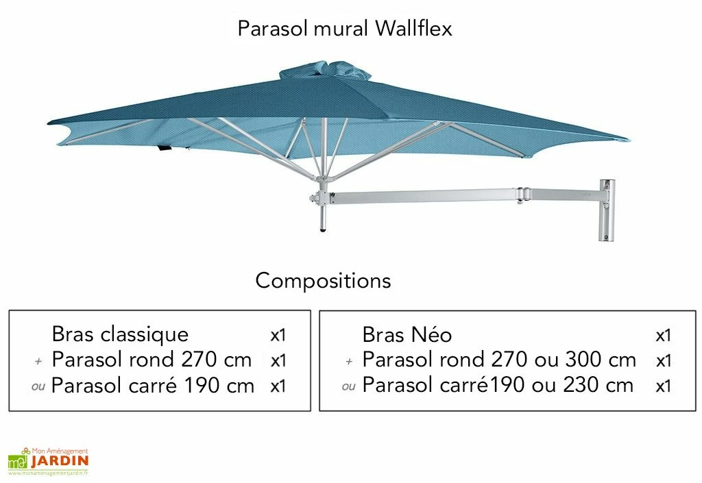 Parasol Rond 300 Cm Pour Composition Paraflex - Toile Sunbrella 5 Parasol Rond 300 Cm Pour Composition Paraflex - Toile Sunbrella – Image 3
