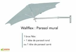 Bras Néo En Aluminium Pour Parasol Paraflex - 2,00 M 10 Bras Néo En Aluminium Pour Parasol Paraflex - 2,00 M -MON AMENAGEMENT JARDIN Soldes parasol mural wallflex bras neo umbrosa