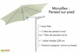 Bras Néo En Aluminium Pour Parasol Paraflex - 2,00 M 11 Bras Néo En Aluminium Pour Parasol Paraflex - 2,00 M -MON AMENAGEMENT JARDIN Soldes parasol pied bras neo umbrosa