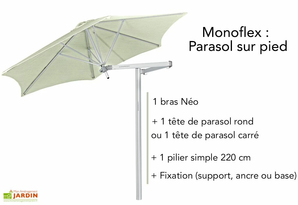 Bras Néo En Aluminium Pour Parasol Paraflex - 2,00 M 6 Bras Néo En Aluminium Pour Parasol Paraflex - 2,00 M – Image 4