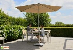 Parasol Rond Mât Central Aluminium Toile Oléfine Ø 2,70 M